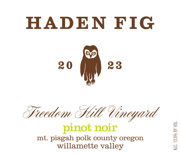 Haden Fig, Freedom Hill Pinot Noir, 2023 - Bottle Hero