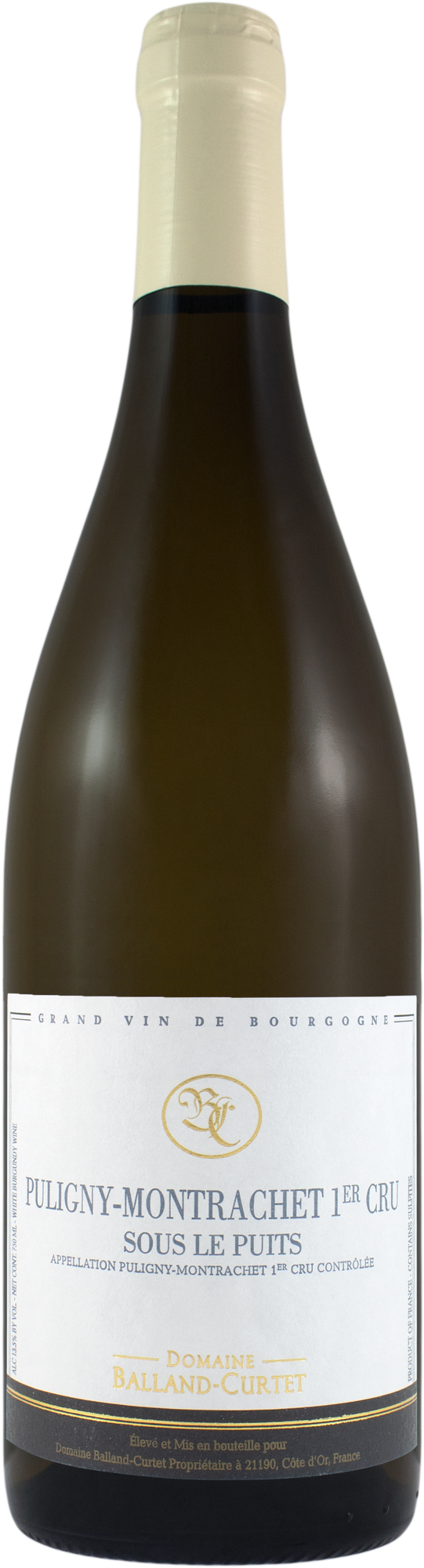 2020 Domaine Balland-Curtet Puligny Montrachet Sous Le Puits 1er Cru