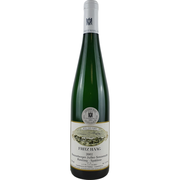 Fritz Haag - Brauneberger Juffer-Sonnenuhr Riesling Spätlese Versteigerung  2002  - 0,75l - Bottle Hero