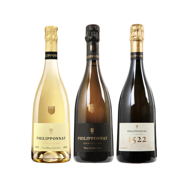 Philipponnat Luksus 3 flasker (Grand Blanc, Grand Noir, 1522) - bottlehero.dk
