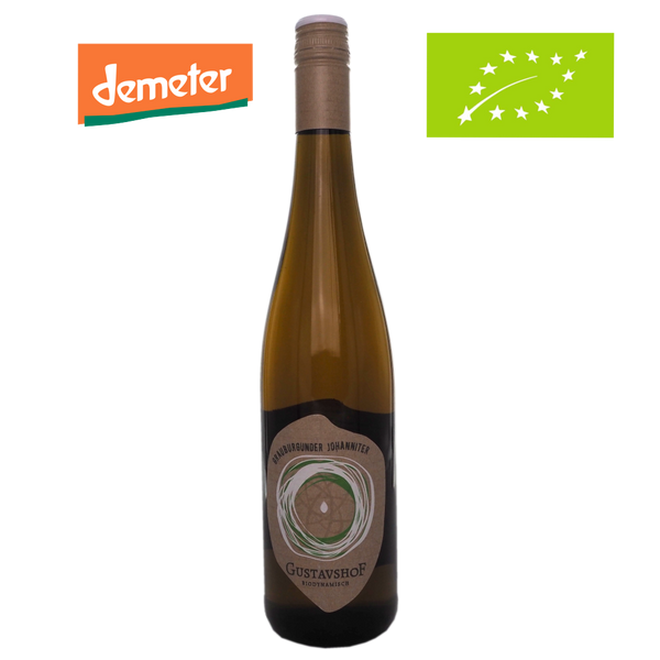 Gustavshof Pinot Grigio Jahanniter Demeter Øko - bottlehero.dk