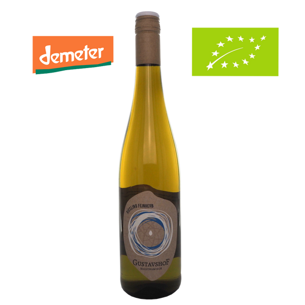 Gustavshof Riesling Feinherb Bio - bottlehero.dk