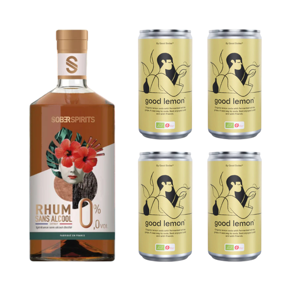Sober Spirits Alkoholfri Rom & Lemon Drinkskasse - Bottle Hero