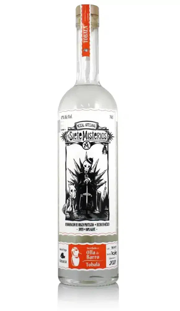 LOS SIETE MISTERIOS TOBALA MEZCAL 70 cl 45% - bottlehero.dk