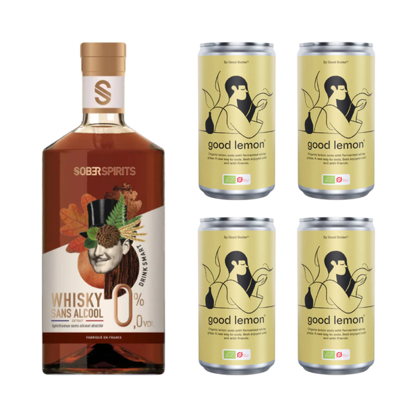 Sober Spirits Alkoholfri Whisky & Lemon Drinkskasse - Bottle Hero
