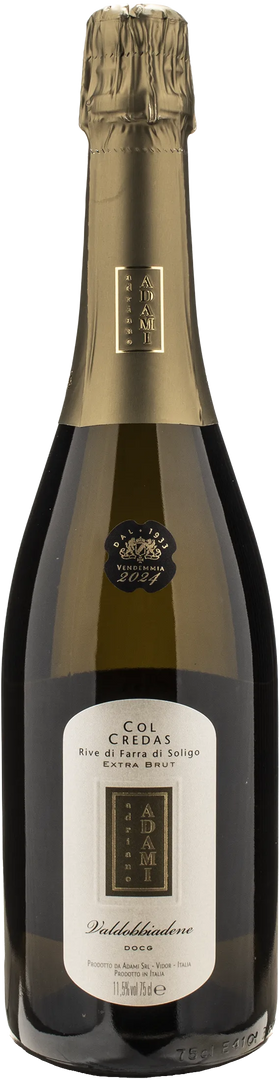 Adami Valdobbiadene Prosecco Rive di Farra di Soligo Extra Brut Col Credas 2024