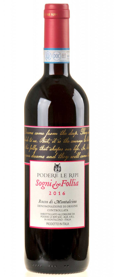 Podere Le Ripi Sogni e Follia Rosso di Montalcino 2021 - Bottle Hero