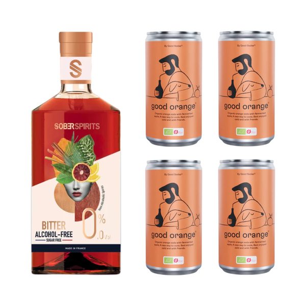 Sober Spirits Alkoholfri Bitter og Orange Drinkskasse - Bottle Hero