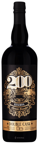 200 Gallons, Double Cask Reserva Alicante Bouschet 2022 - Bottle Hero