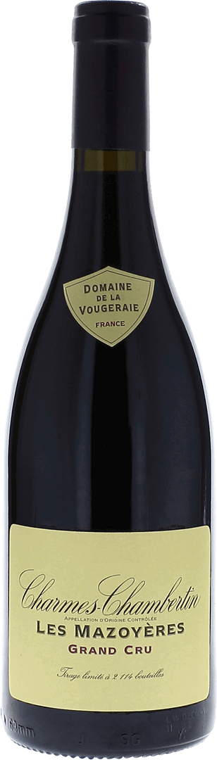 Charmes Chambertin Les Mazoyères Grand Cru Domaine Vougeraie, 2023 - Bottle Hero