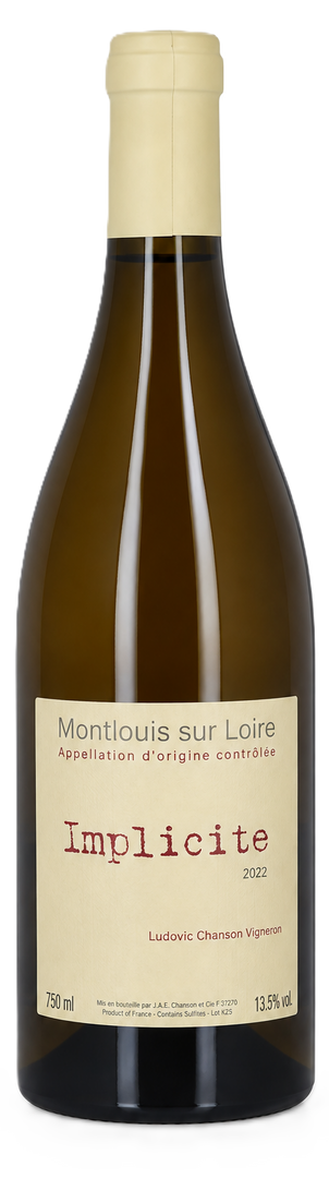 Domaine Ludovic Chanson, 2022 Chenin Blanc Montlouis Cuvée Implicte sec ØKO - Bottle Hero