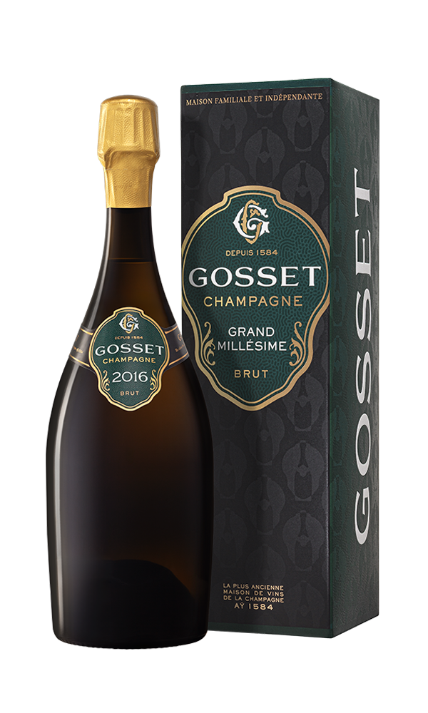 Champagne Gosset, Champagne Grand Millesime Brut in giftbox 2016 - Bottle Hero
