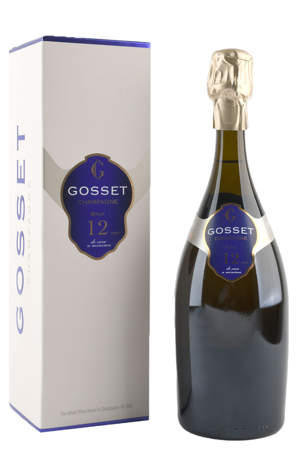 Champagne Gosset, Champagne 12 ans de Cave a minima giftbox nvt NV - Bottle Hero
