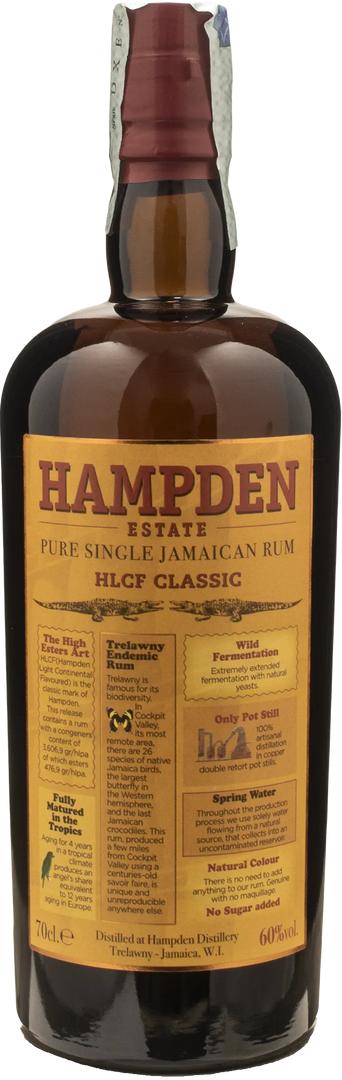 Hampden Estate Single Jamaican Rum HLCF Classic 0.7L - Bottle Hero