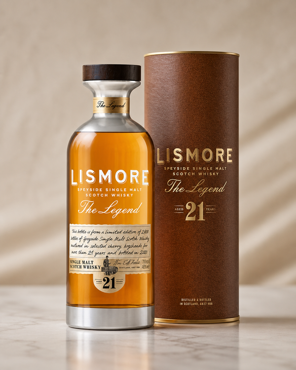 Lismore Destillery, Lismore Legend 21 år Single Malt 43% - Bottle Hero