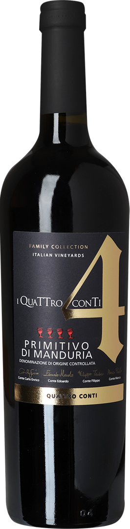 2023 Gold Selection Primitivo di Manduria DOC, Quattro Conti, Puglia - Bottle Hero