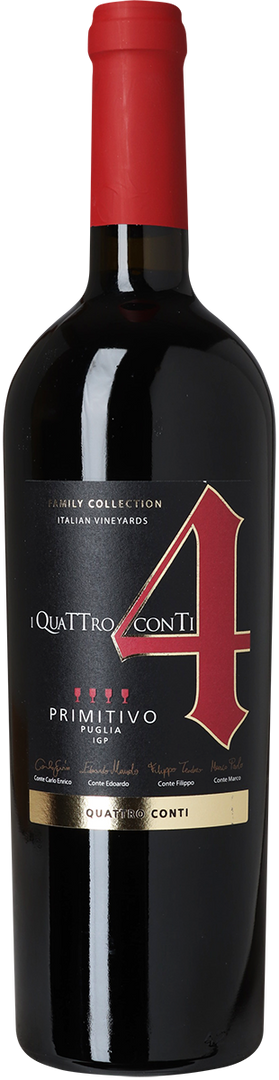 2025 Primitivo, Quattro Conti, Puglia IGP - Bottle Hero