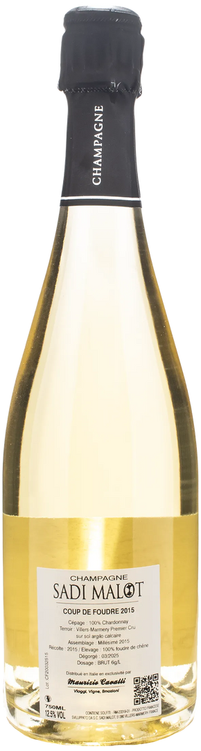 Sadi Malot Champagne 1er Cru Blanc de Blancs Coup de Foudre Brut 2015 - Bottle Hero
