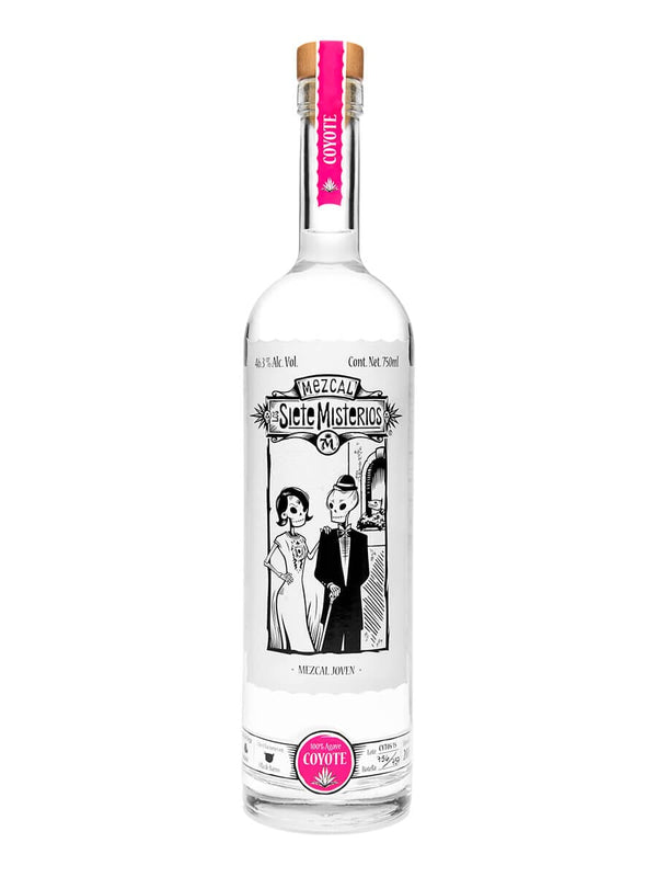 LOS SIETE MISTERIOS COYOTE MEZCAL 70cl 47% - bottlehero.dk