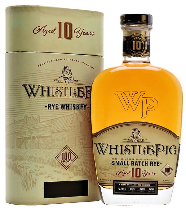 WhistlePig Whisky, Small Batch Rye Whisky Aged 10 Years - bottlehero.dk