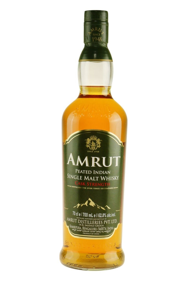 Amrut Peated Indian Single Malt Cask Strength - bottlehero.dk