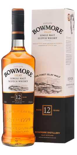 Bowmore 12 år Single Malt Whisky 70cl 40% - bottlehero.dk