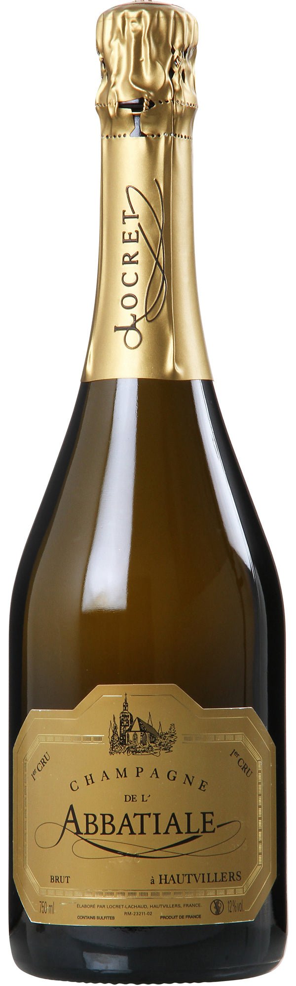 Champagne Locret-Lachaud, Champagne de l'Abbatiale Brut 1. Cru - bottlehero.dk