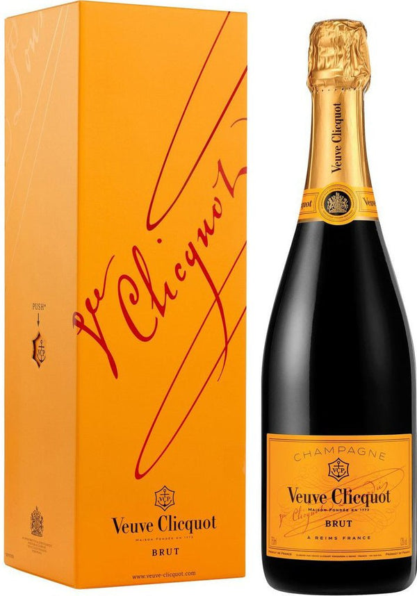 Champagne Veuve Clicquot, Champagne Clicquot Brut Yellow label - Gaveæske - bottlehero.dk