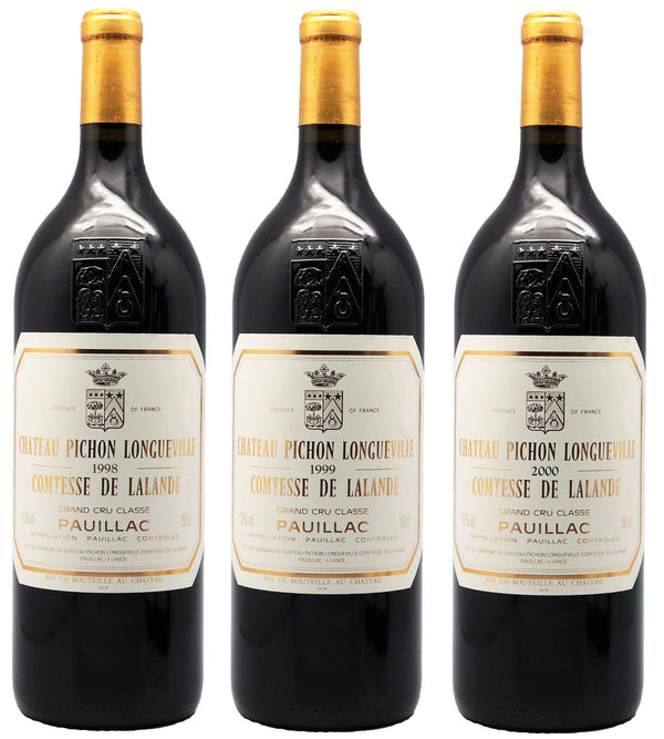 Château Pichon Longueville Comtesse de Lalande, Pichon Lalande de Comtesse 98/99/00 - 3 magnum, FLERE - bottlehero.dk