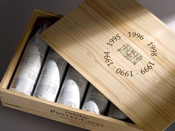 Château Pontet Canet vertikal 90/94/95/96/98/99, SMAGEKASSE - bottlehero.dk
