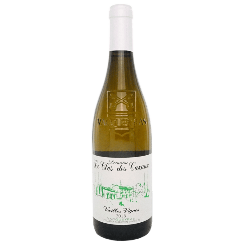 Clos Des Cazaux Vacqueyras Blanc Vieilles Vignes 2018 - bottlehero.dk