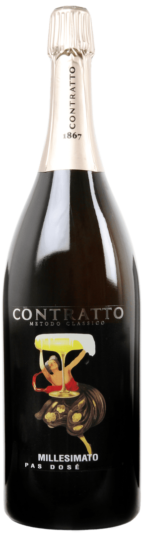 Contratto, Spumante Millesimato Pas Dosé - Jeroboam 3,0L, 2016 - bottlehero.dk