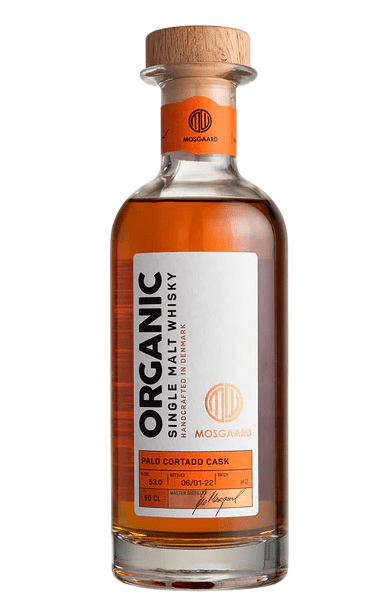 Organic Single Malt Whisky Palo Cortado Cask Mosgaard 53% - bottlehero.dk