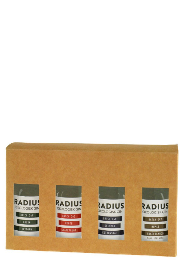 Radius Distillery Gin Smagesæt 4x5cl. ØKO - bottlehero.dk